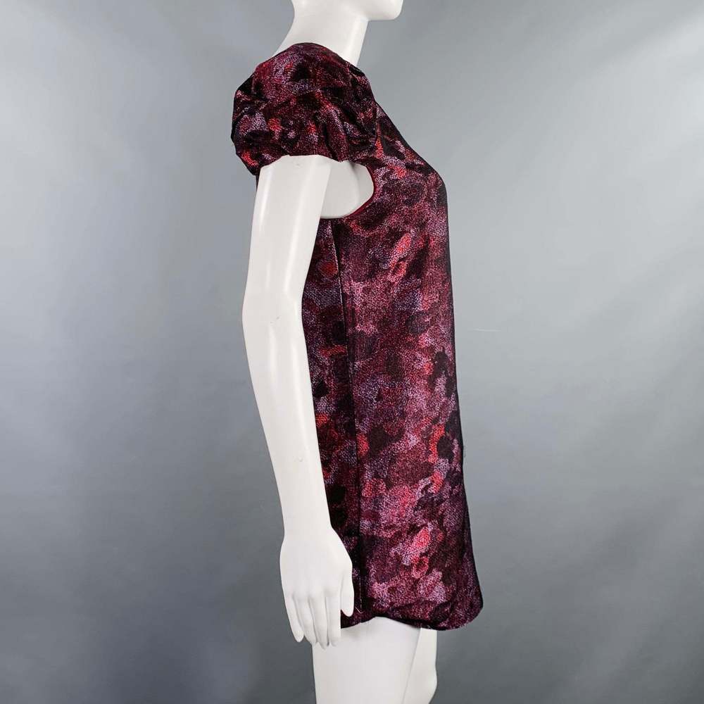 BURBERRY PRORSUM Burgundy Purple Polyester Sheath Cocktail Dress - Picture 3 of 8